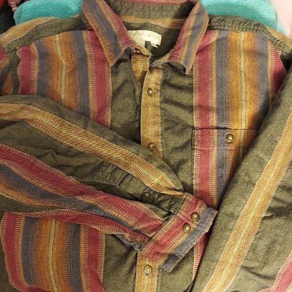The Territory Ahead Earthy Striped Shirt - Picture 1 of 8